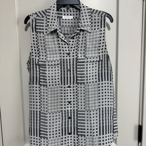 EUC! Equipment Femme 100% silk button up sleeveless top